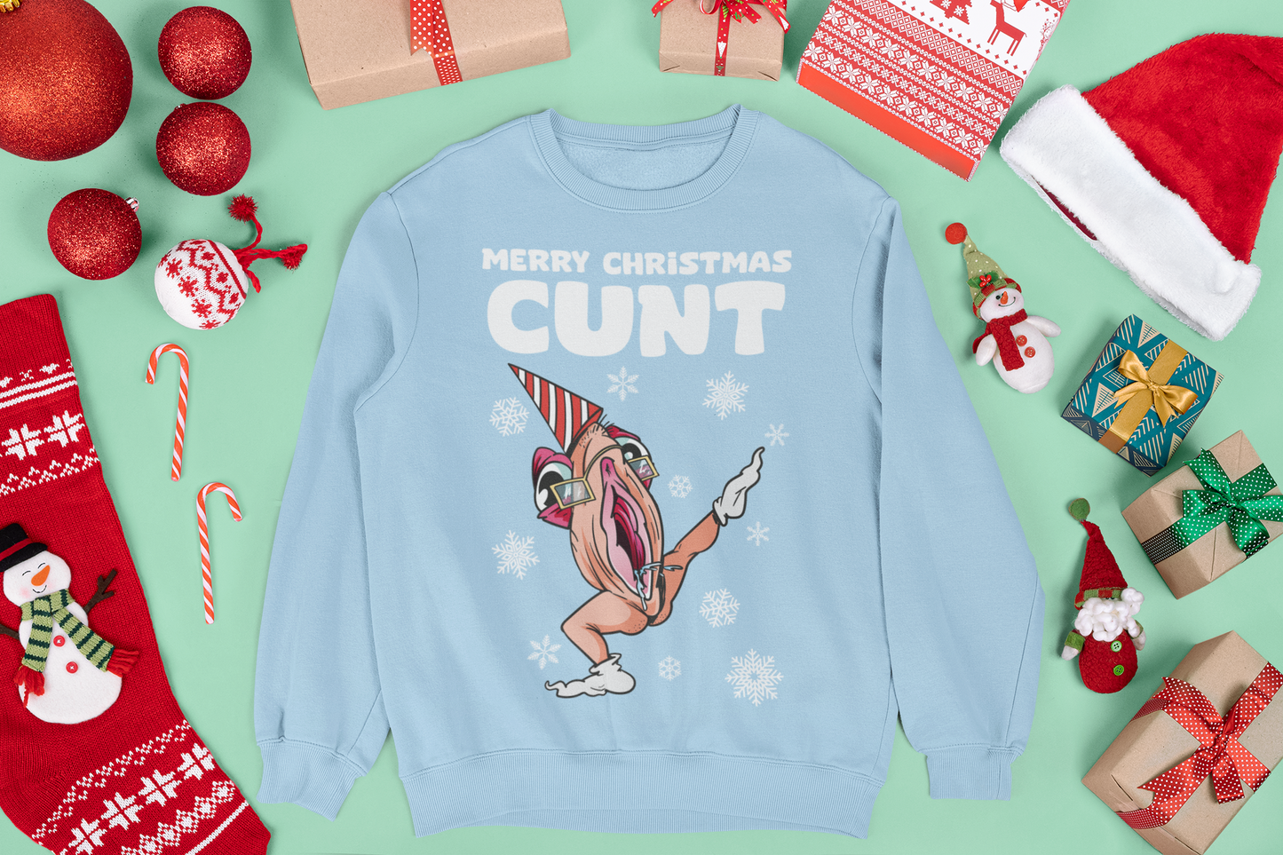 MERRY CHRISTMAS CUNT RUDE CHRISTMAS JUMPER
