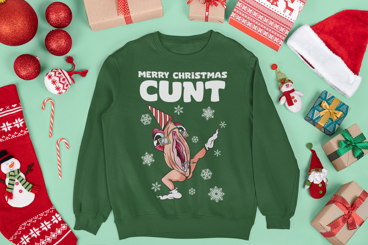 MERRY CHRISTMAS CUNT RUDE CHRISTMAS JUMPER