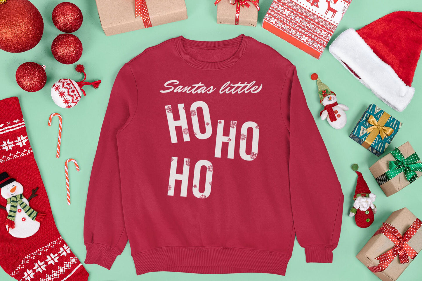 SANTA'S LITTLE HO HO HO CHRISTMAS JUMPER