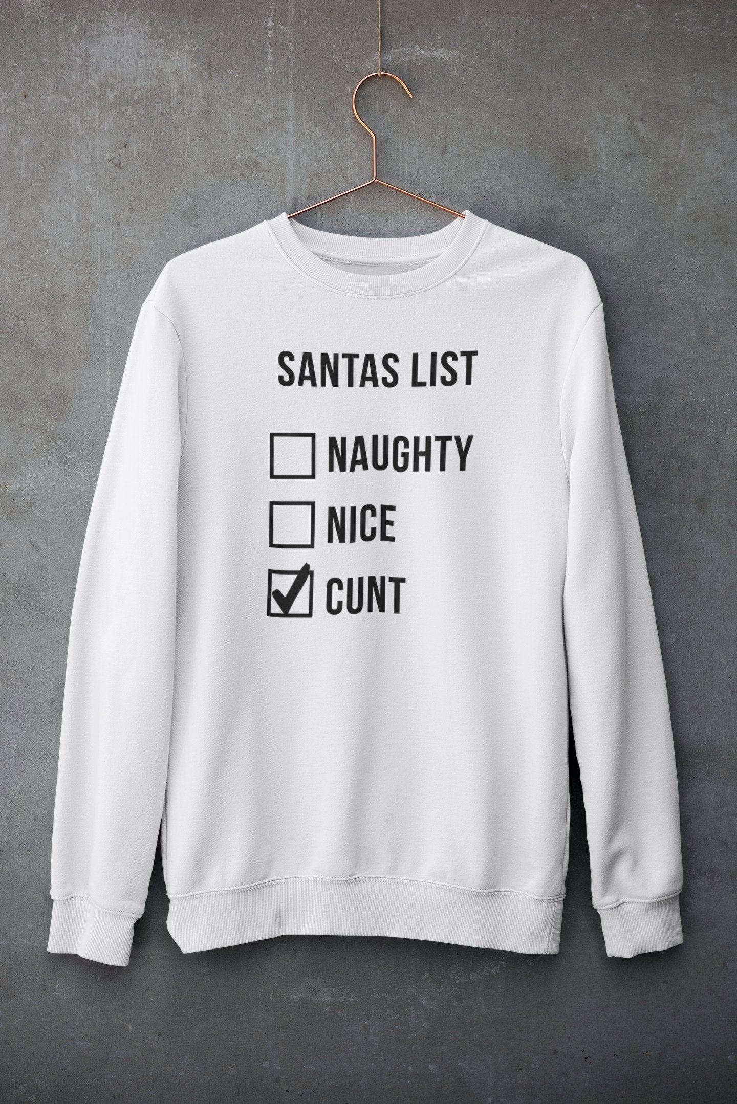 SANTA'S NAUGHTY LIST CHRISTMAS JUMPER