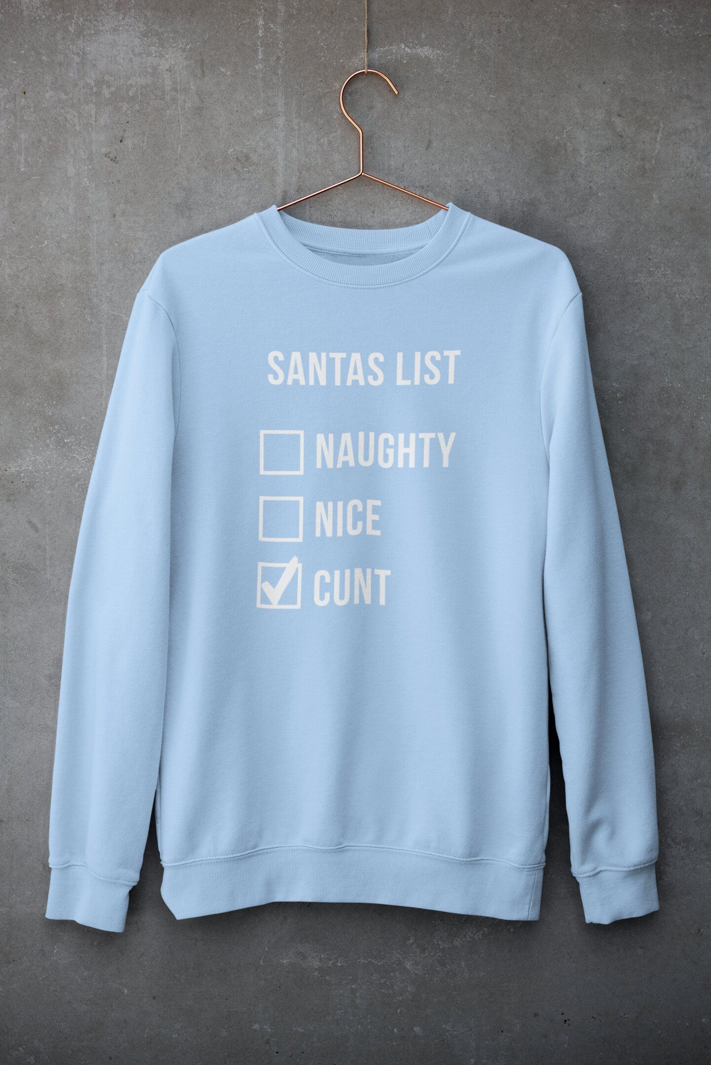 SANTA'S NAUGHTY LIST CHRISTMAS JUMPER