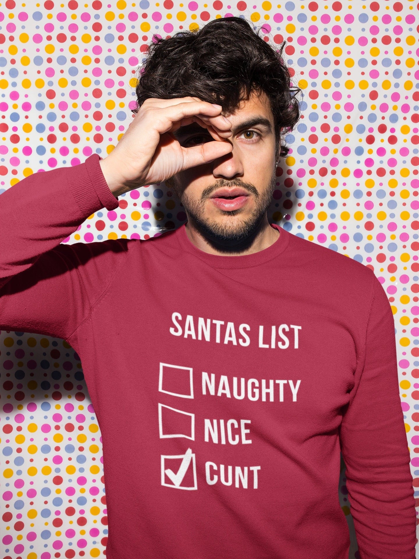 SANTA'S NAUGHTY LIST CHRISTMAS JUMPER