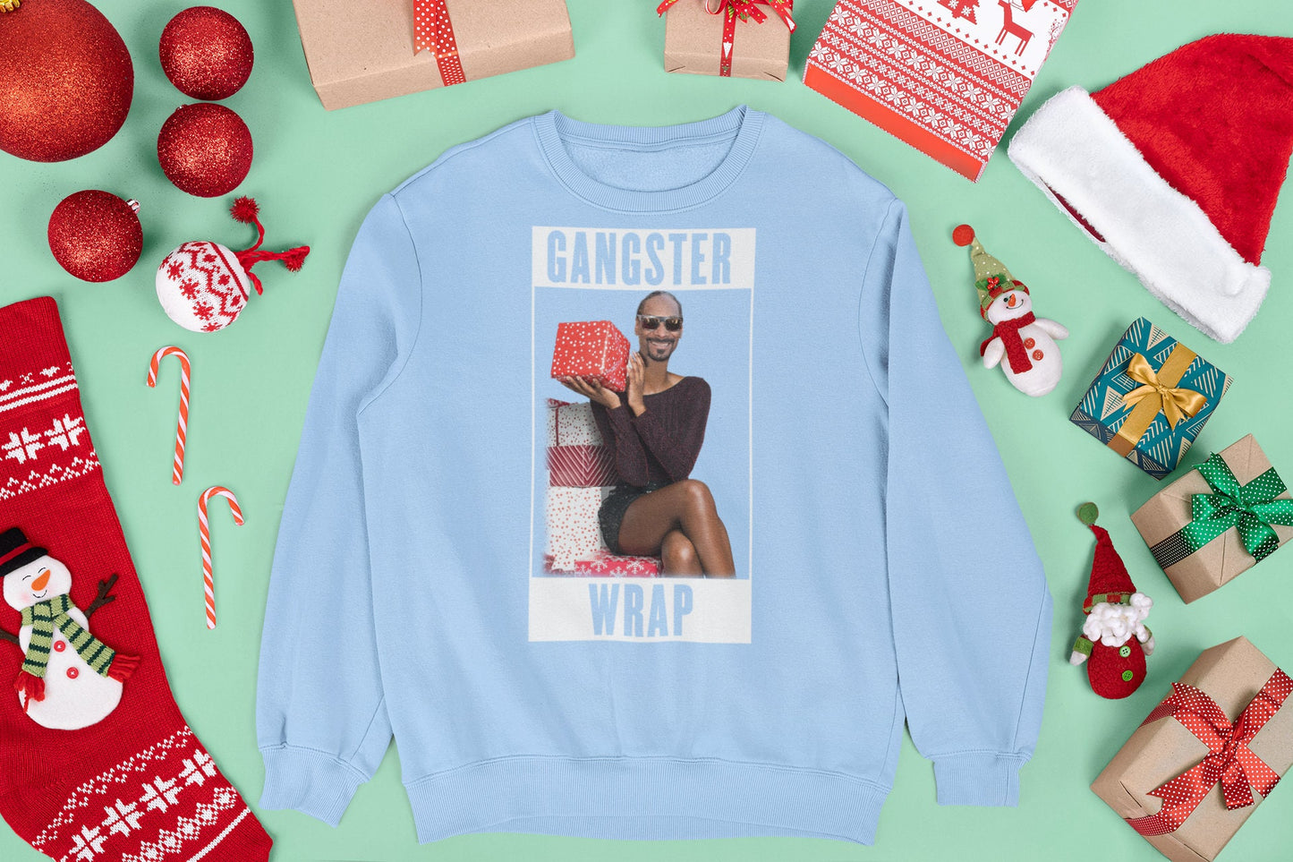 SNOOP GANSTER WRAP CHRISTMAS JUMPER
