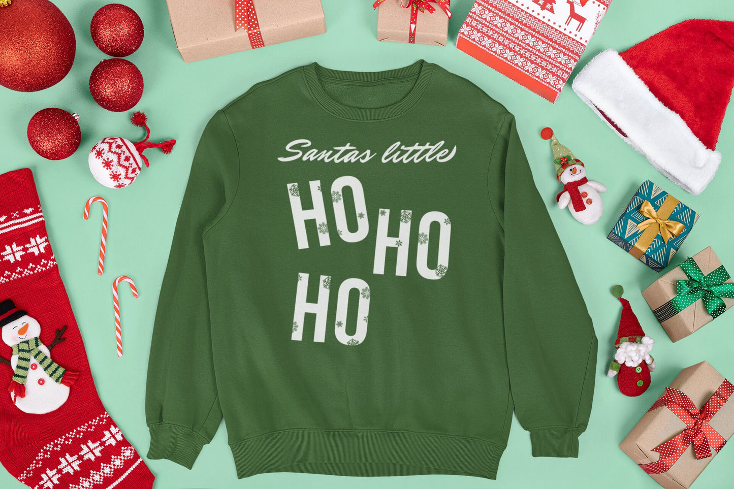 SANTA'S LITTLE HO HO HO CHRISTMAS JUMPER