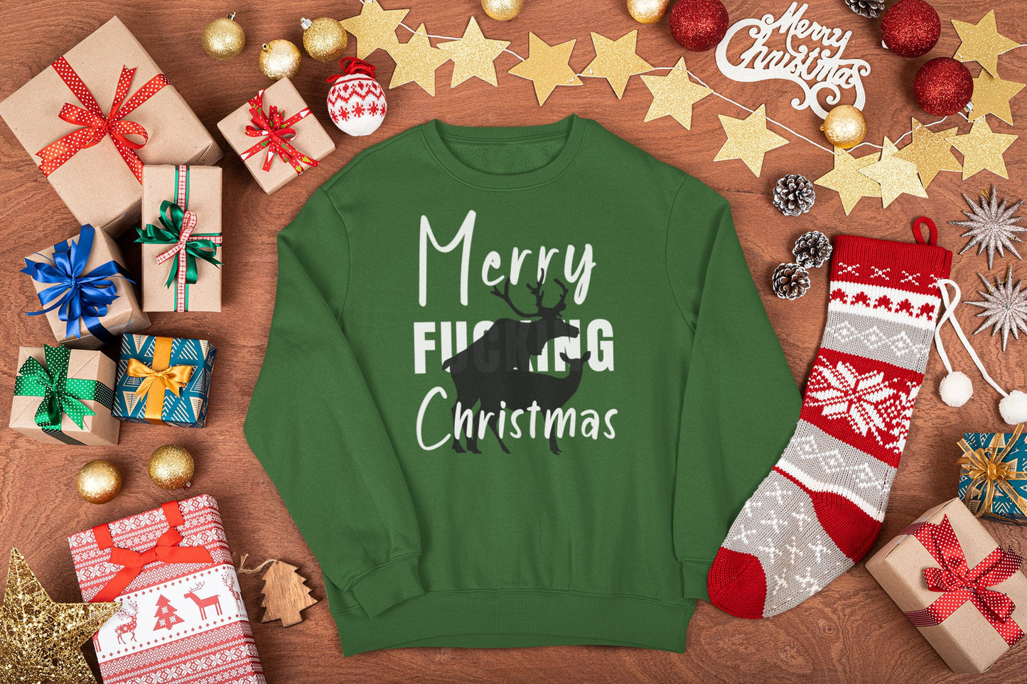 MERRY FUCKING CHRISTMAS JUMPER