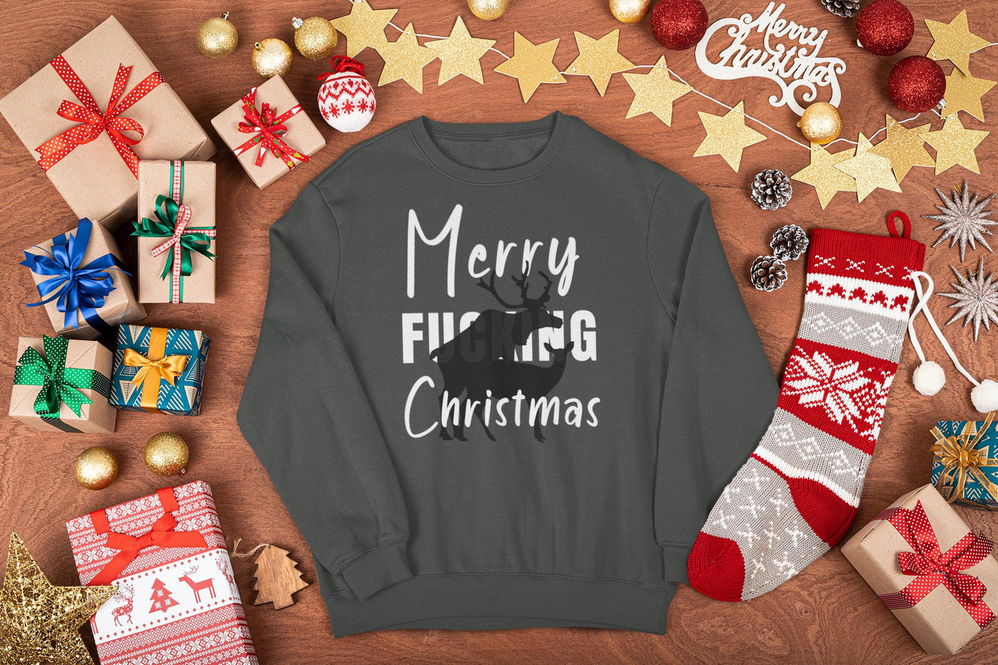 MERRY FUCKING CHRISTMAS JUMPER