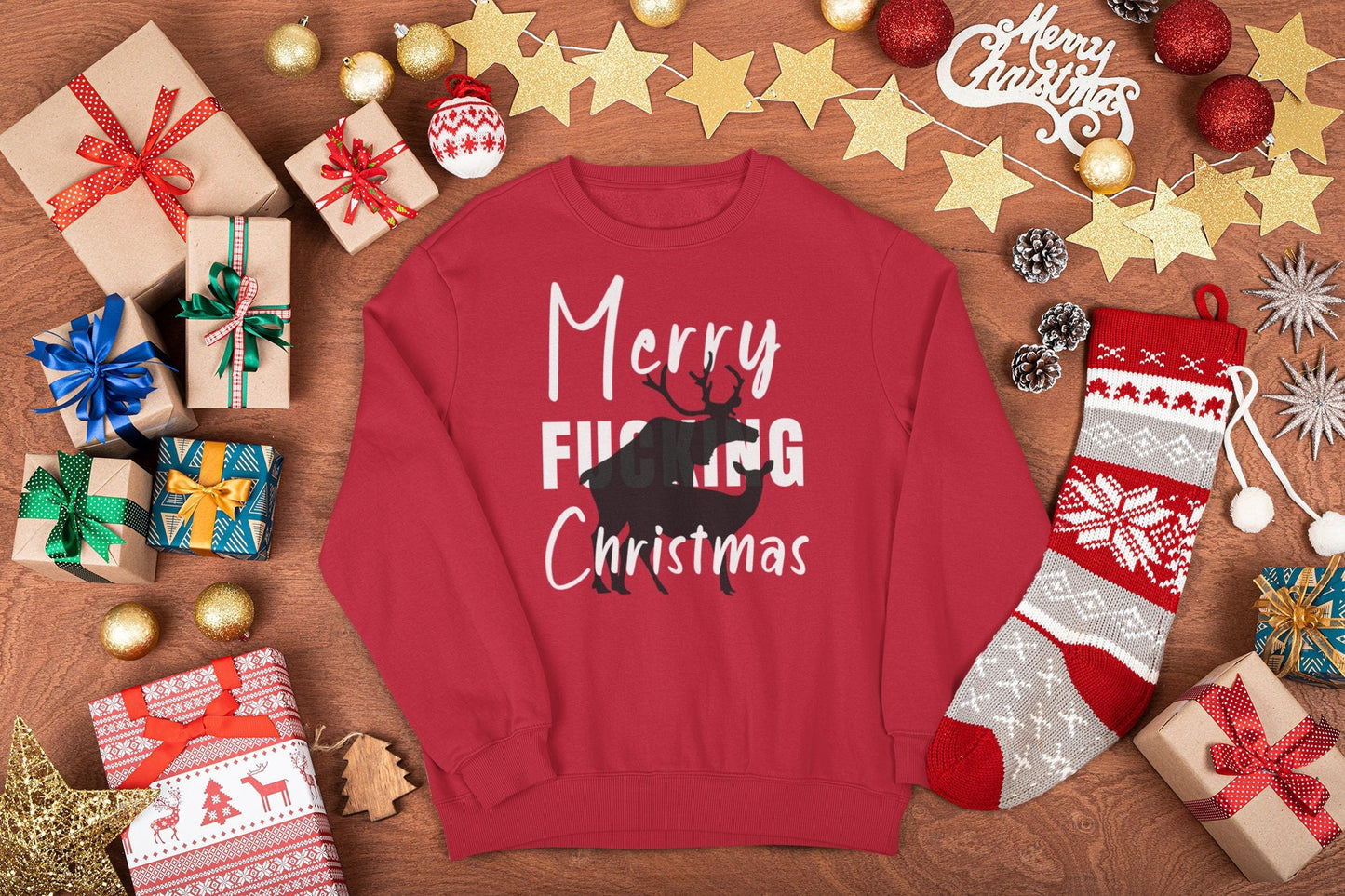 MERRY FUCKING CHRISTMAS JUMPER