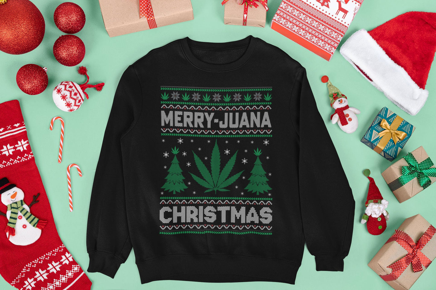 MERRY-JUANA CHRISTMAS JUMPER