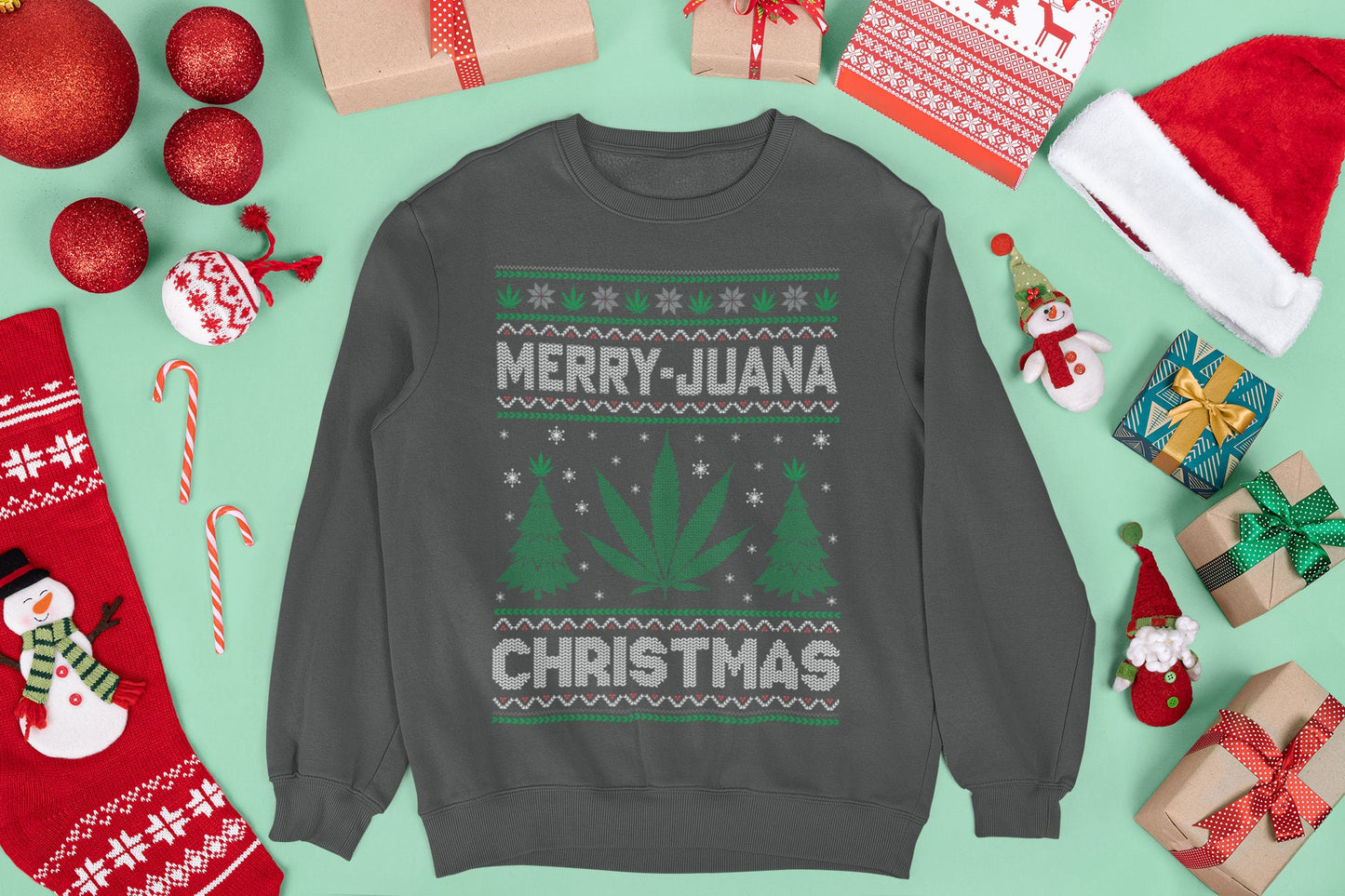 MERRY-JUANA CHRISTMAS JUMPER