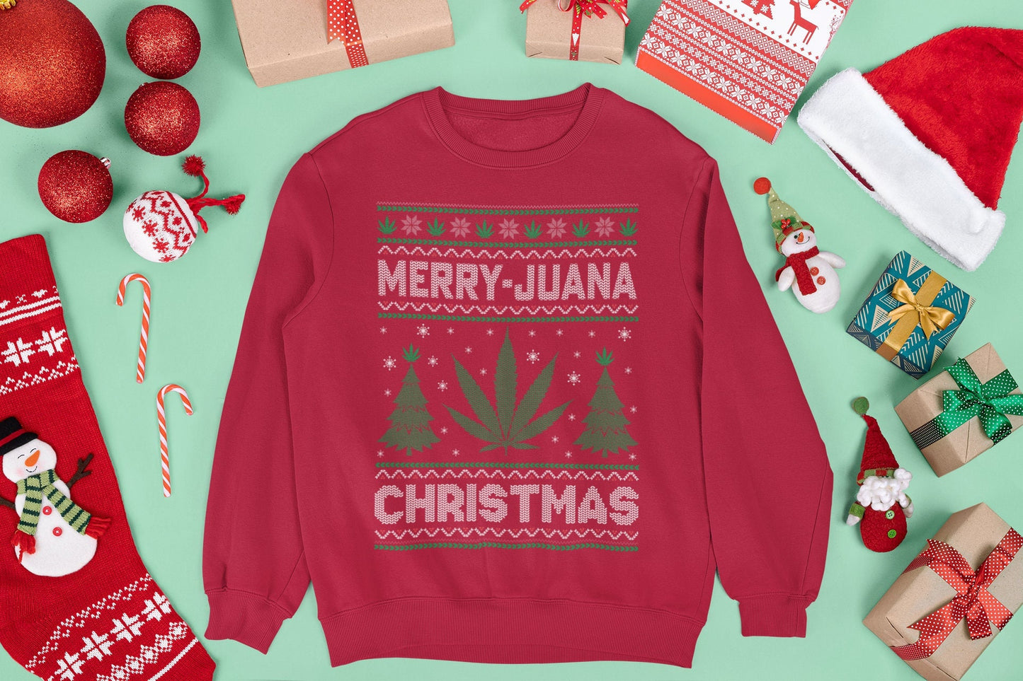 MERRY-JUANA CHRISTMAS JUMPER