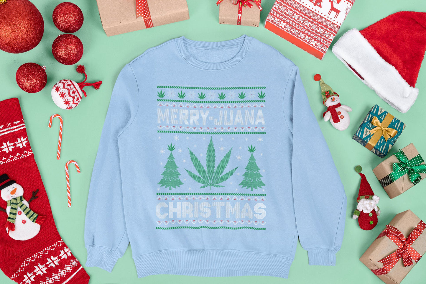 MERRY-JUANA CHRISTMAS JUMPER