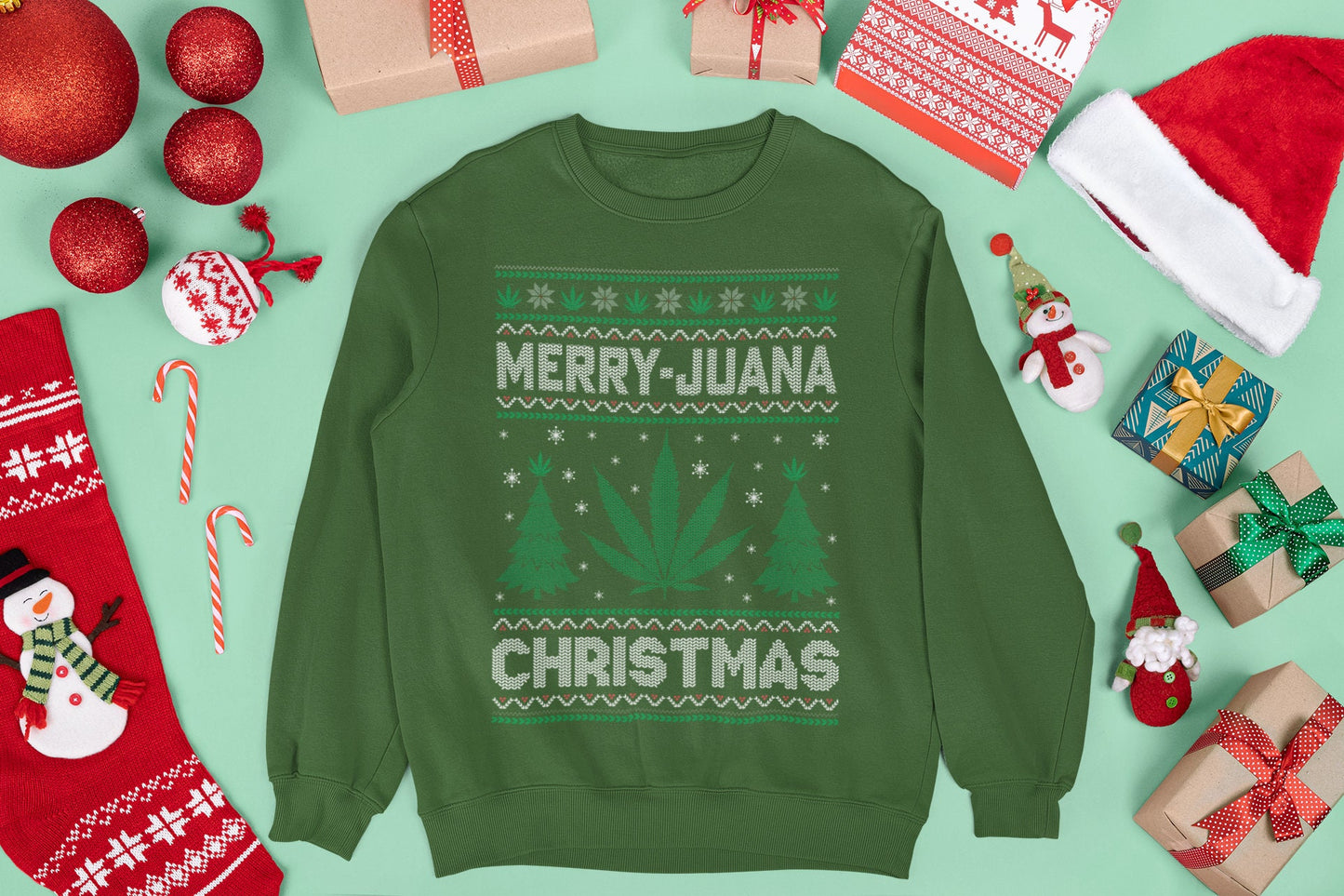 MERRY-JUANA CHRISTMAS JUMPER