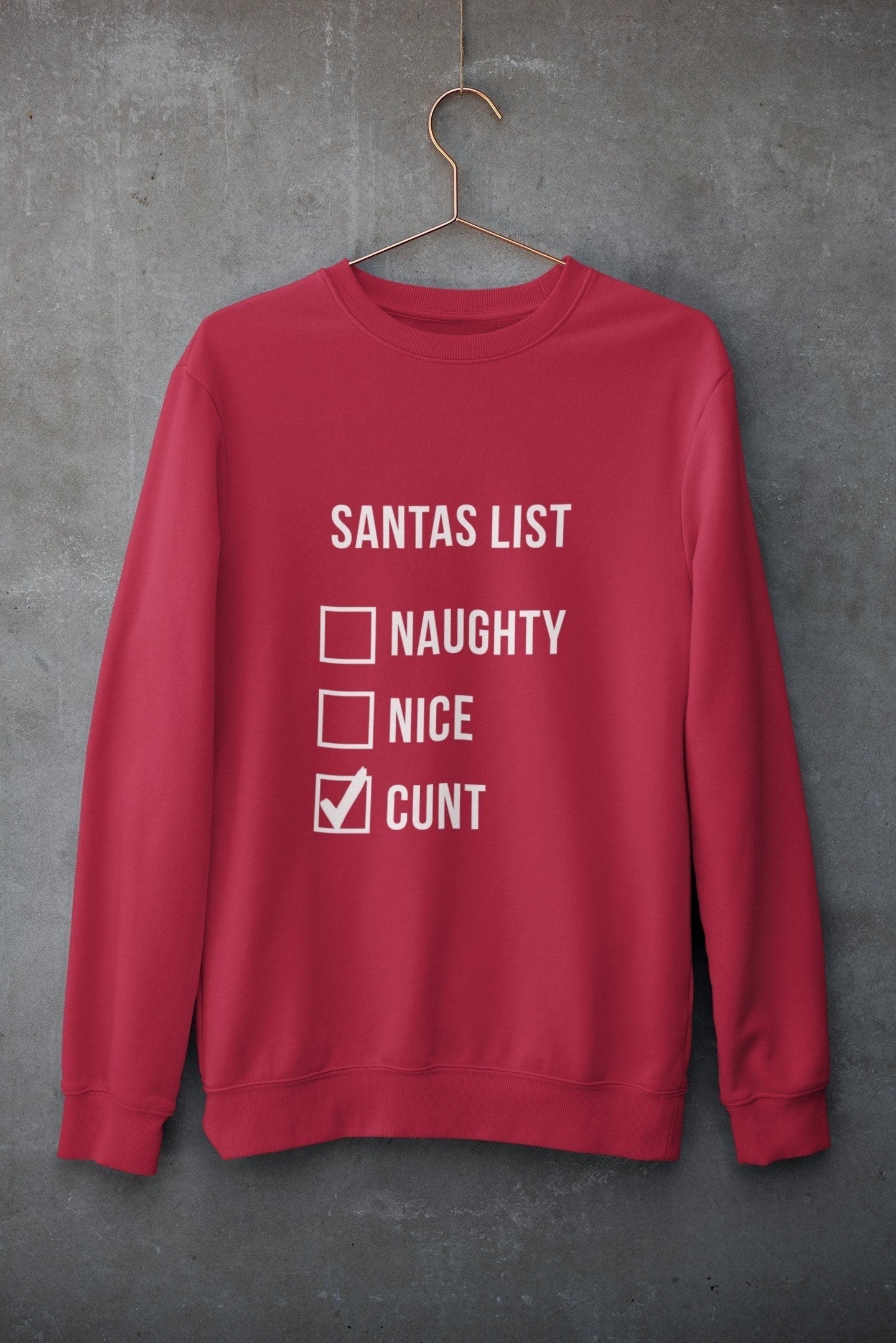 SANTA'S NAUGHTY LIST CHRISTMAS JUMPER