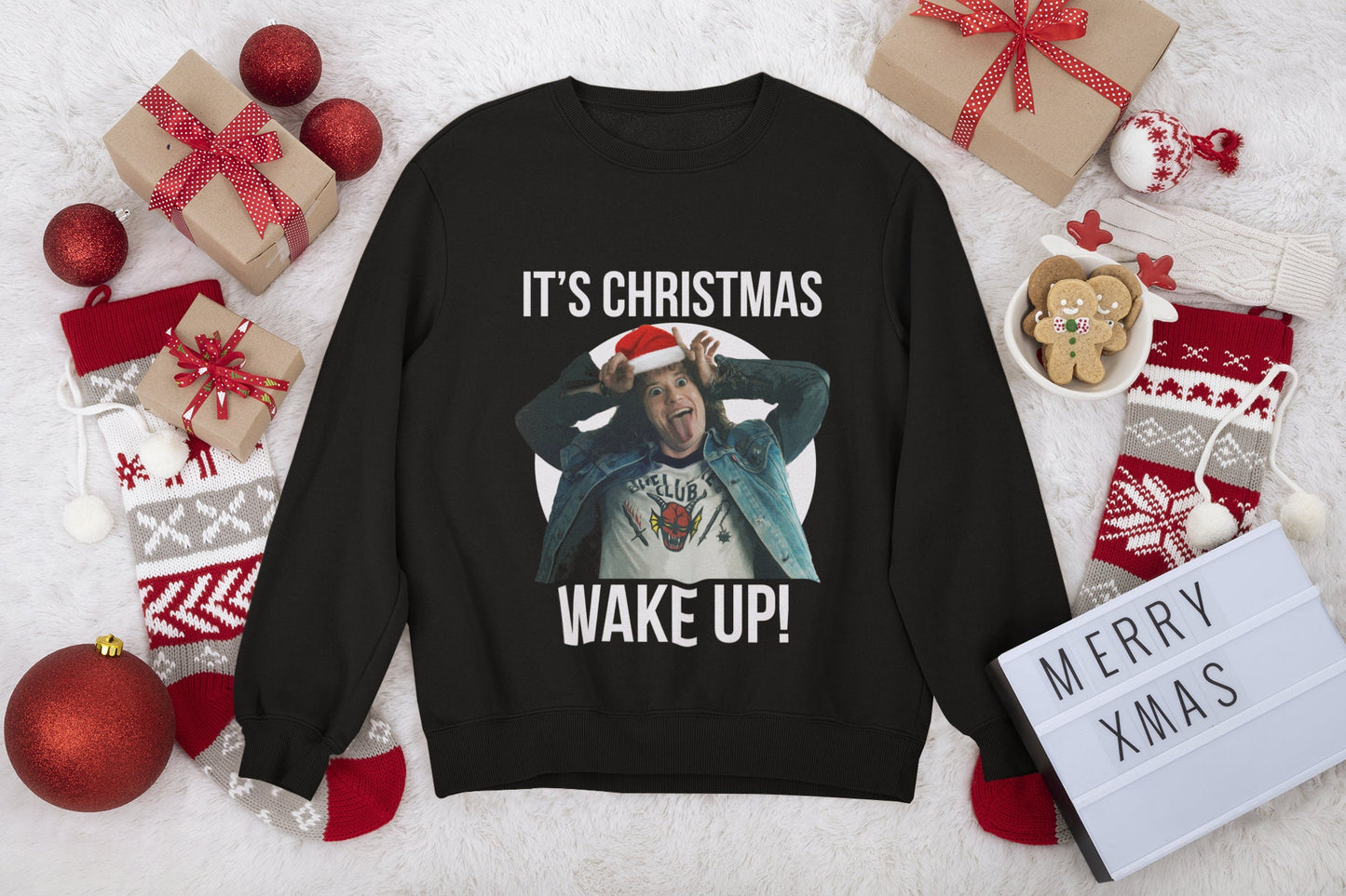 EDDIE MUNSON STRANGER THINGS CHRISTMAS JUMPER
