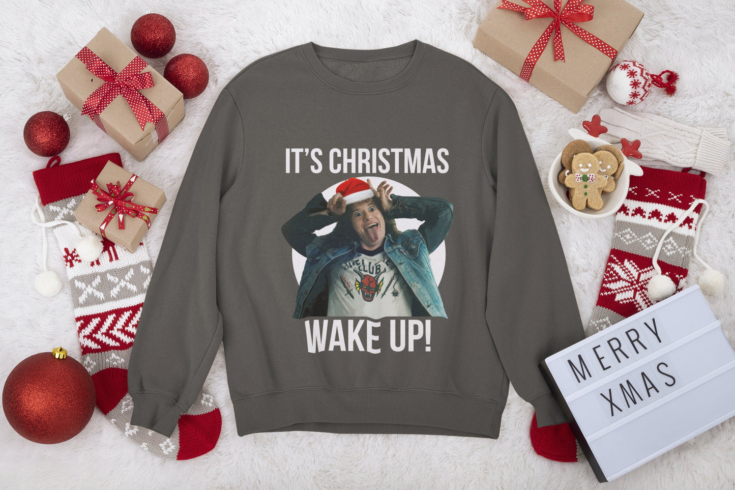 EDDIE MUNSON STRANGER THINGS CHRISTMAS JUMPER