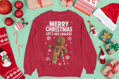 MERRY CHRISTMAS LETS GET LEGLESS CHRISTMAS JUMPER