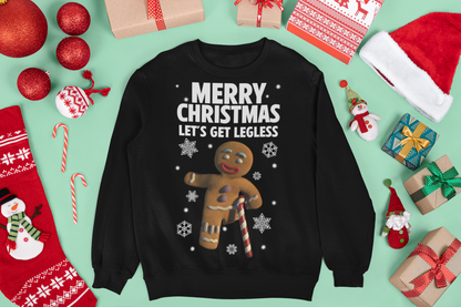 MERRY CHRISTMAS LETS GET LEGLESS CHRISTMAS JUMPER