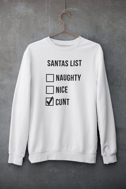 SANTA'S NAUGHTY LIST CHRISTMAS JUMPER