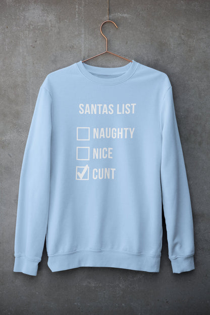 SANTA'S NAUGHTY LIST CHRISTMAS JUMPER