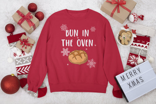 BUN IN THE OVEN CHRISTMAS JUMPER