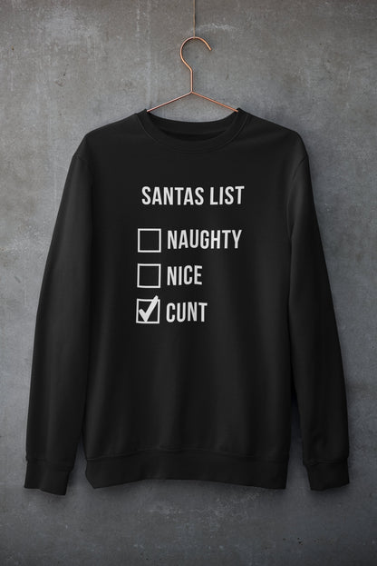 SANTA'S NAUGHTY LIST CHRISTMAS JUMPER