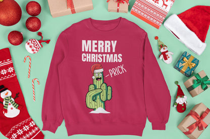 MERRY CHRISTMAS PRICK CHRISTMAS JUMPER